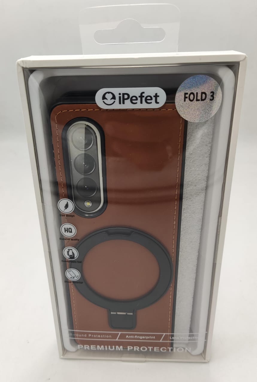 Luxury Leather MagSafe Ring Case – For Samsung Z Fold Series - Zambeel