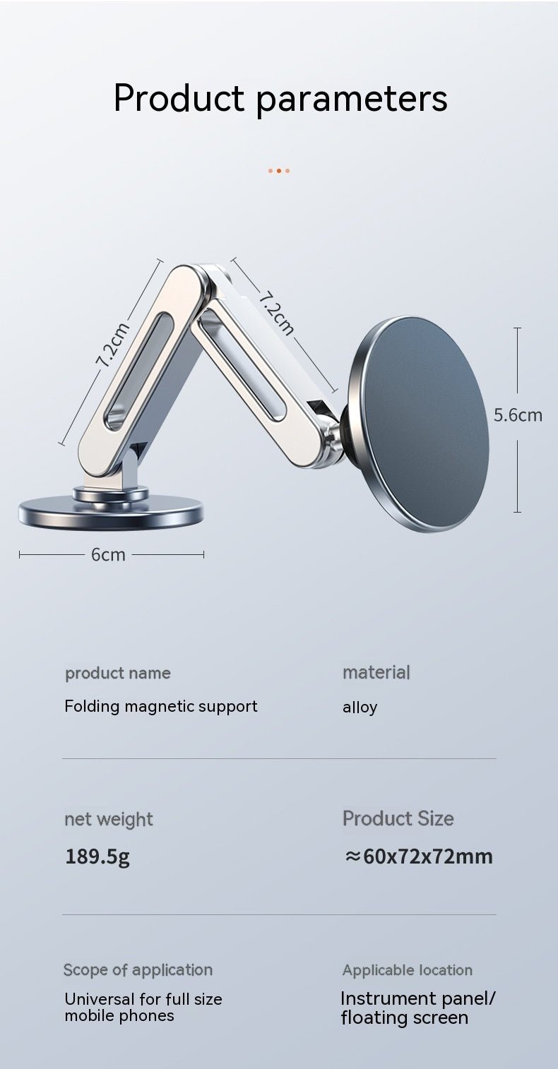 Magnetic Car Phone Holder Hanging Screen Car 360 Degree Rotating Metal Aluminum Alloy - Zambeel