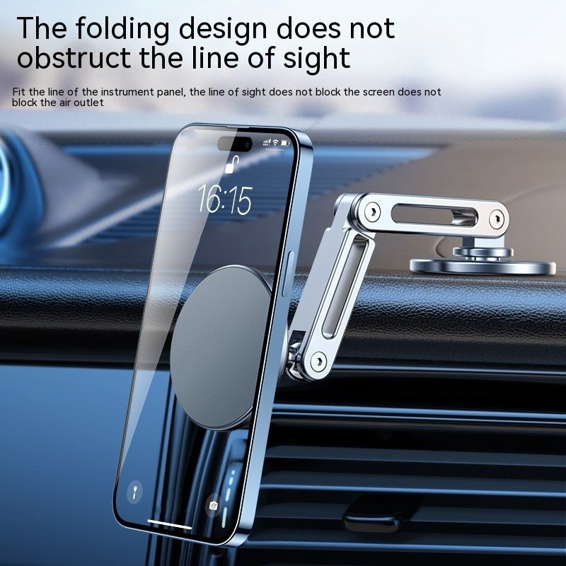 Magnetic Car Phone Holder Hanging Screen Car 360 Degree Rotating Metal Aluminum Alloy - Zambeel