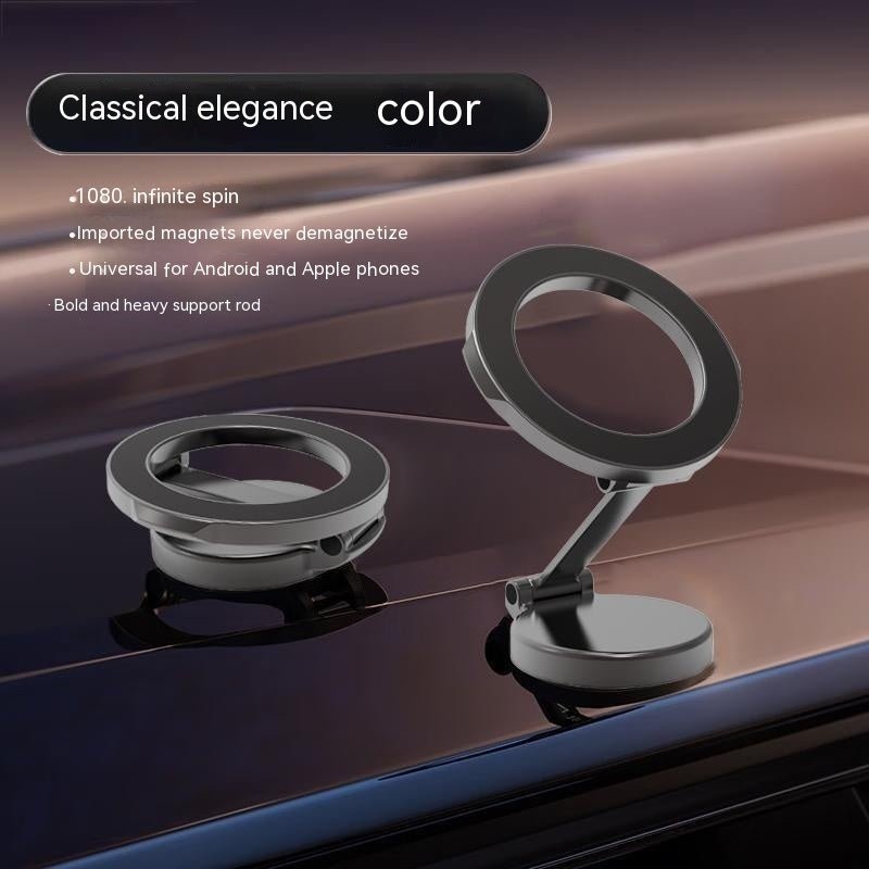 Magnetic Car Phone Mount All - Metal Foldable Phone Holder For Car Strongest Magnet Dashboard Phone Mount For Phone - Zambeel