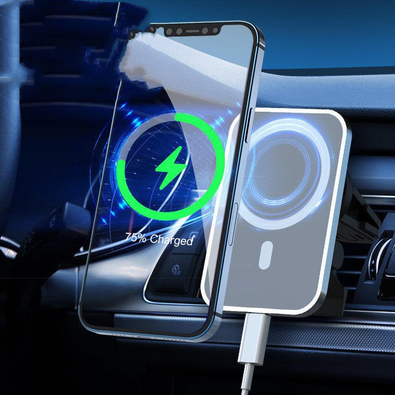 Magnetic Car Wireless Charger 15W Fast Charging Air Outlet - Zambeel