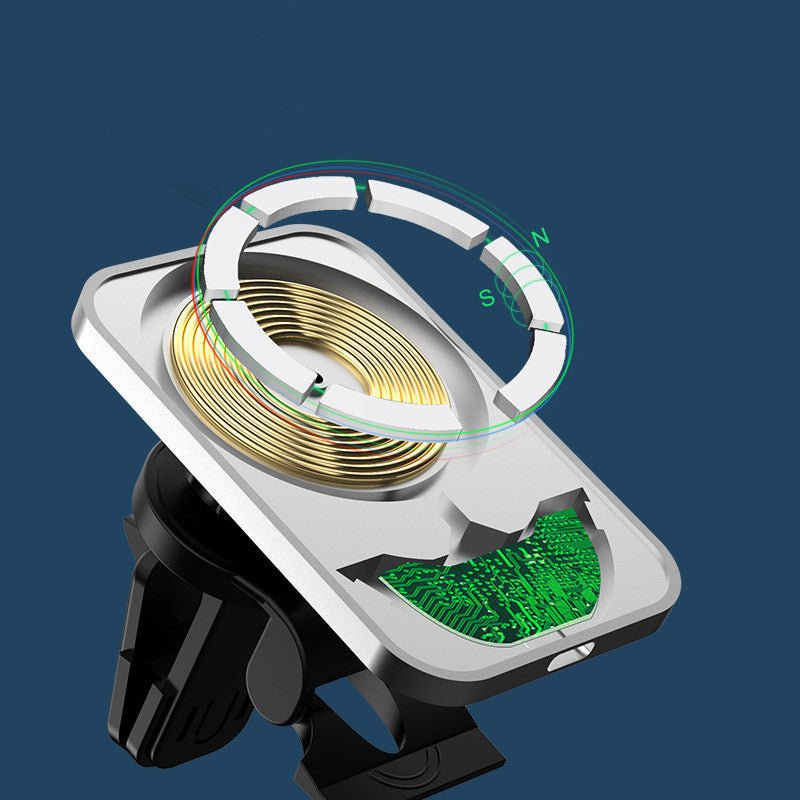 Magnetic Car Wireless Charger 15W Fast Charging Air Outlet - Zambeel