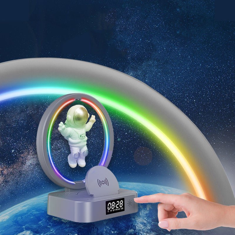 Magnetic Levitation Bluetooth - compatible Speaker Astronaut Home RGB Mini Radio TWS Sound Box Outdoor Wireless Subwoofer TF AUX USB - Zambeel