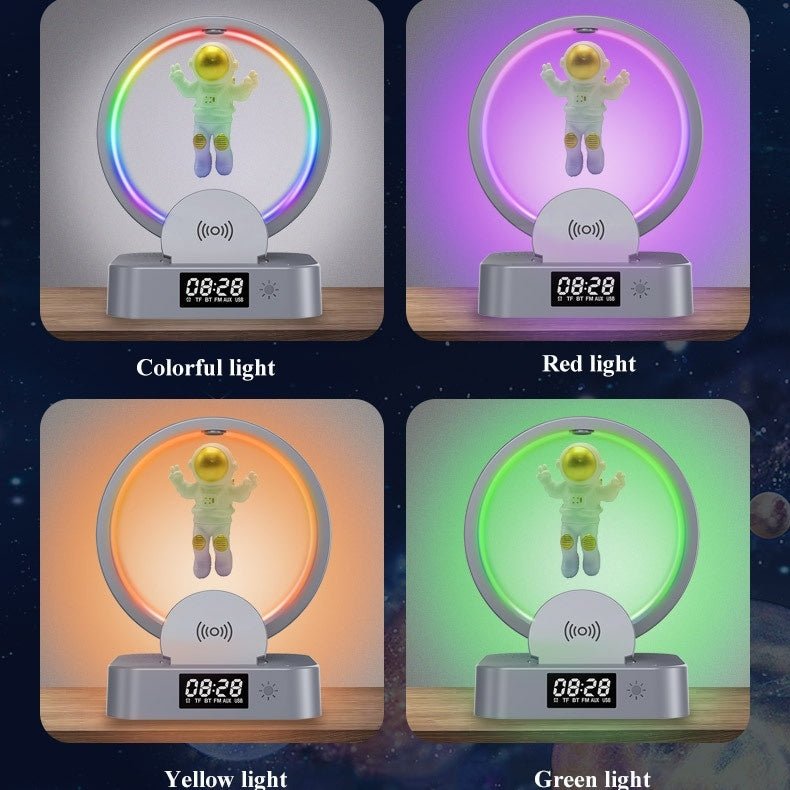 Magnetic Levitation Bluetooth - compatible Speaker Astronaut Home RGB Mini Radio TWS Sound Box Outdoor Wireless Subwoofer TF AUX USB - Zambeel