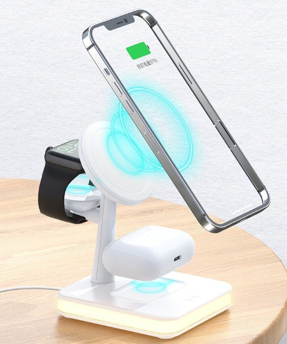 Magnetic Mobile Phone Wireless Fast Charger Three - in - one Applicable Earphone Watch - Zambeel