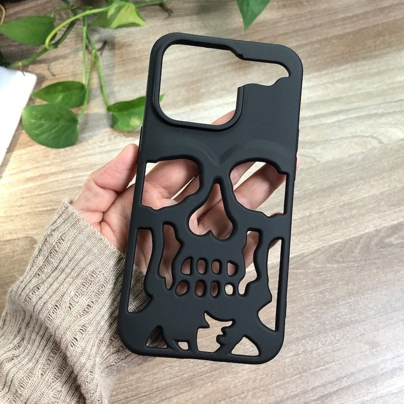 Matte Black Skeleton Phone Case - Zambeel