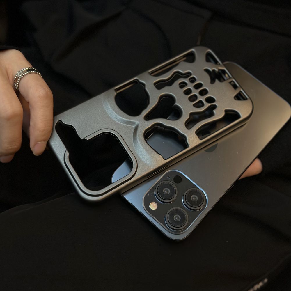Matte Black Skeleton Phone Case - Zambeel