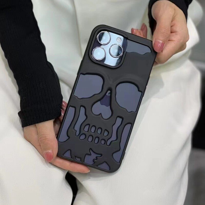 Matte Black Skeleton Phone Case - Zambeel