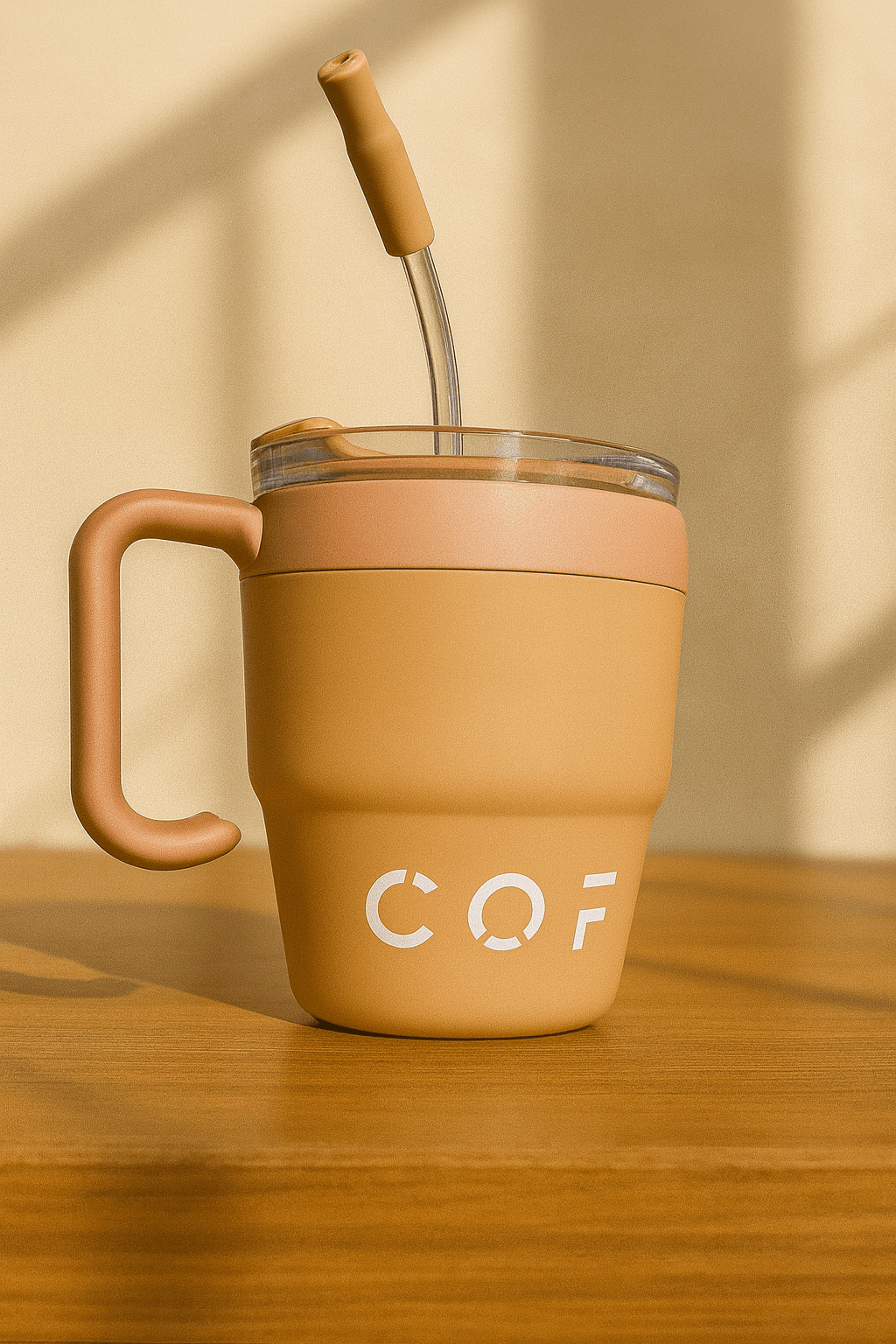 Matte Coffee Mug with Straw - Zambeel