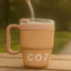 Matte Coffee Mug with Straw - Zambeel