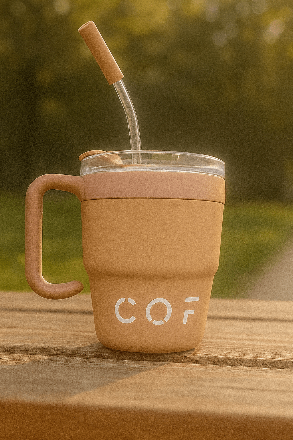 Matte Coffee Mug with Straw - Zambeel