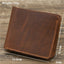 Men Crazy Horse Leather Money Card Bag Leather Wallet - Zambeel