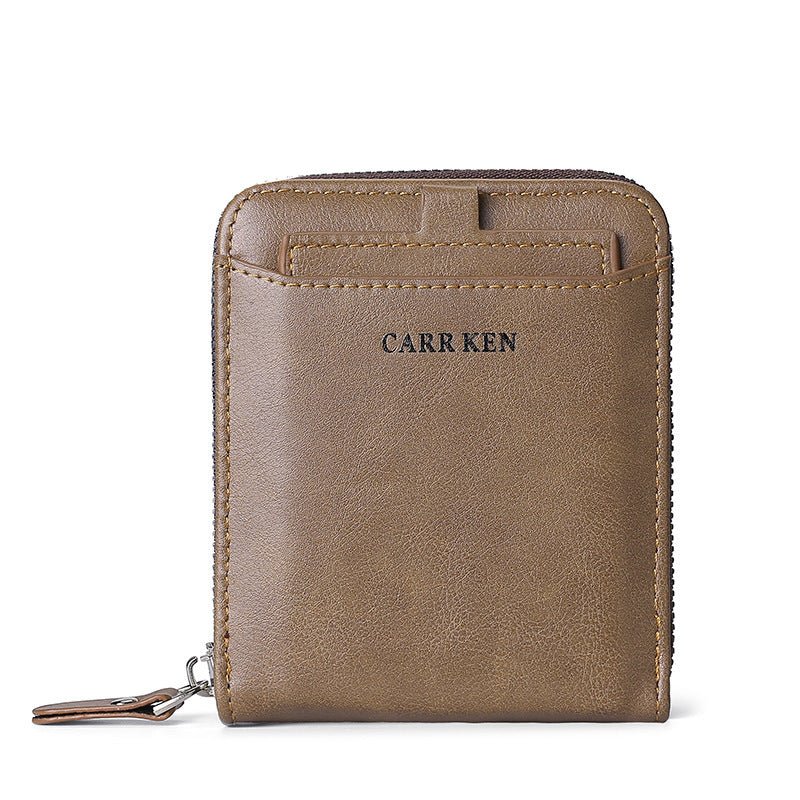 Men's Short Casual Fashion Zipper Wallet - Zambeel