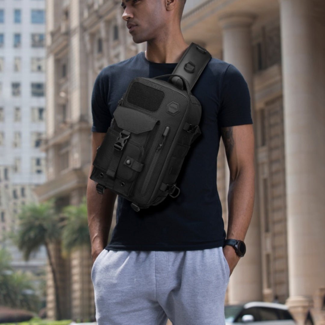 Men's Tactical Chest Sports Waterproof Crossbody Bag - Zambeel