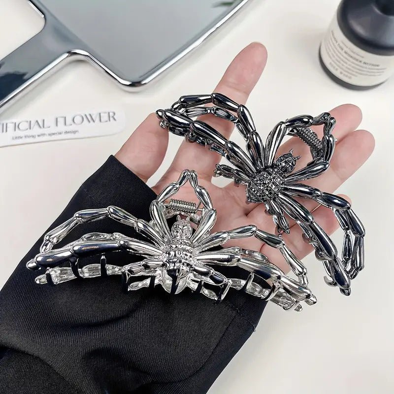 Metal Spider Large Shark Clip Fashion Ponytail Hair Claw - Zambeel