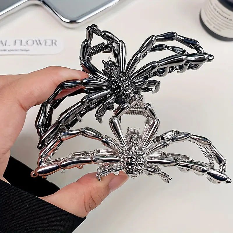 Metal Spider Large Shark Clip Fashion Ponytail Hair Claw - Zambeel