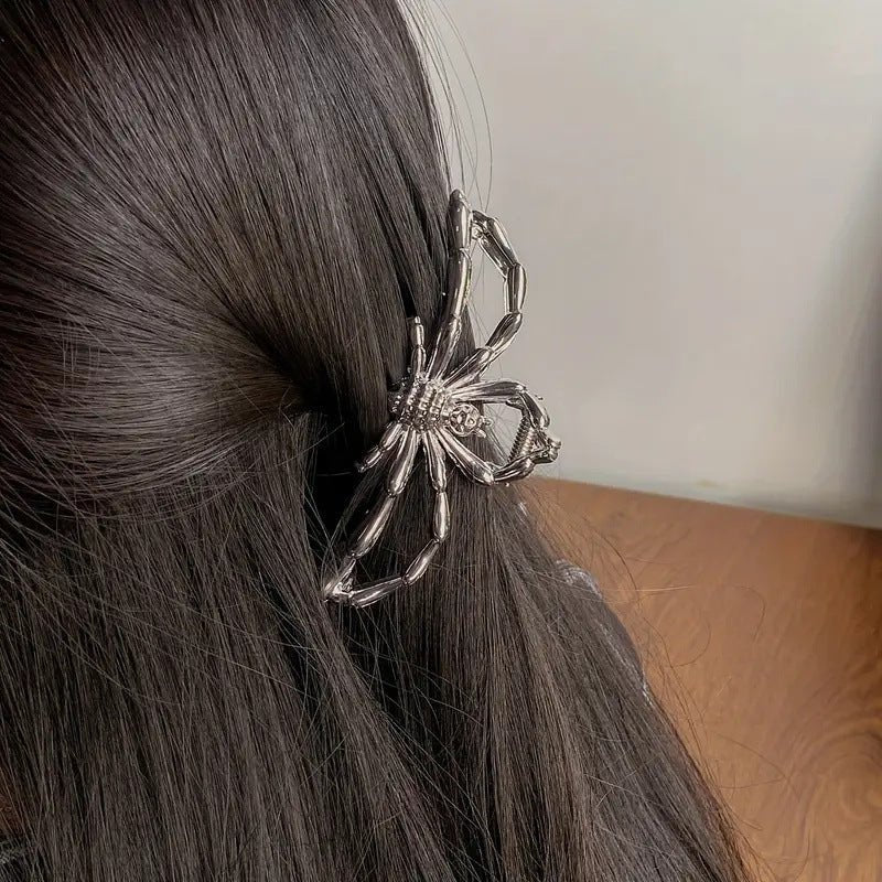 Metal Spider Large Shark Clip Fashion Ponytail Hair Claw - Zambeel