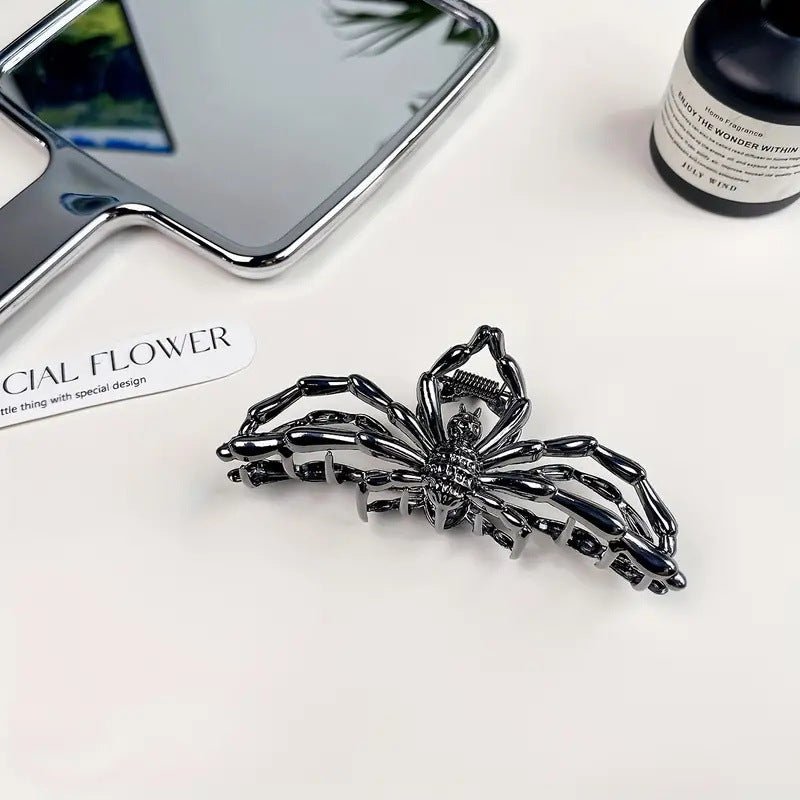 Metal Spider Large Shark Clip Fashion Ponytail Hair Claw - Zambeel