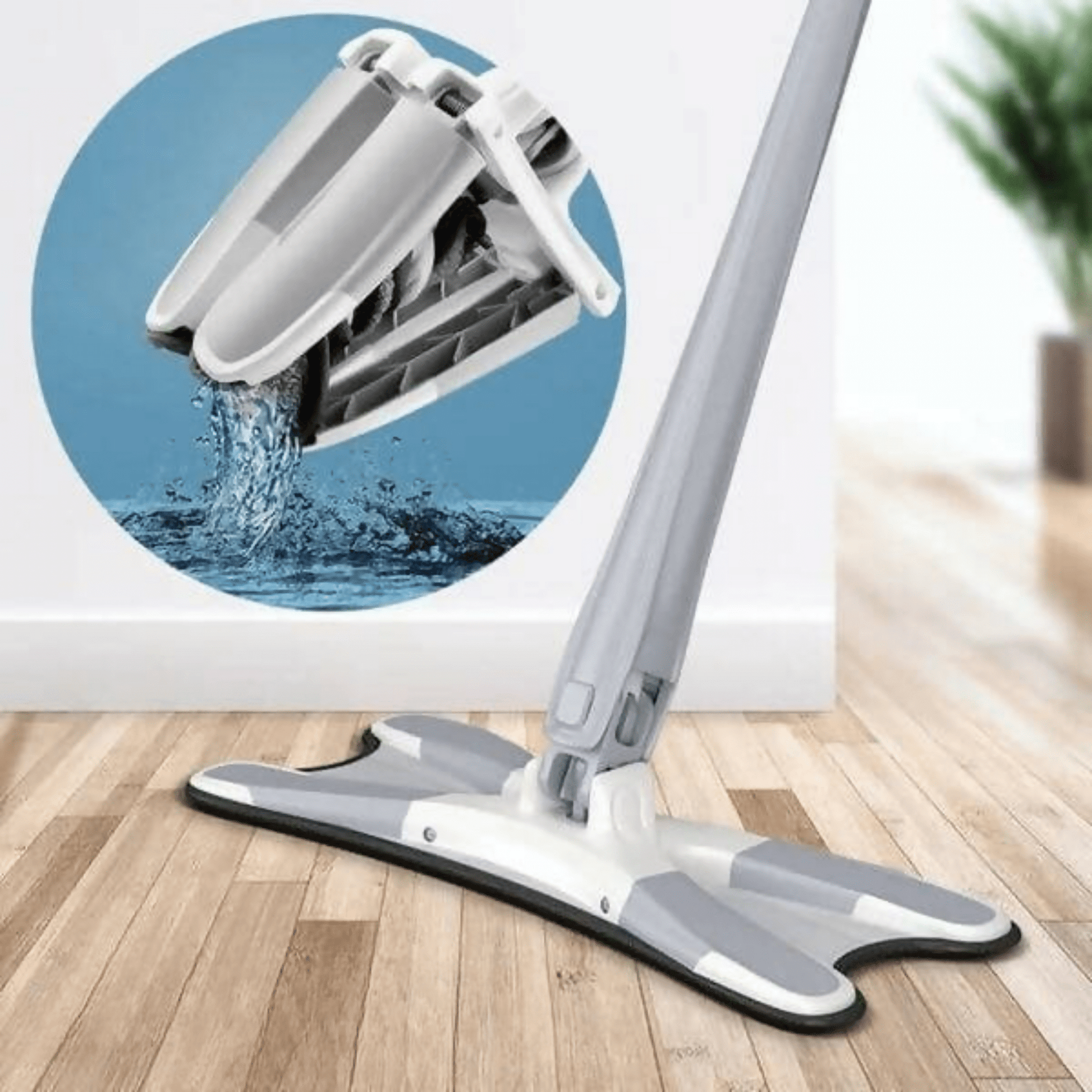 Microfiber 360° Swivel Flat Mop - Zambeel