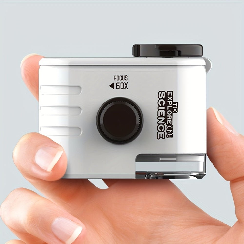 Mini Mobile Phone Microscope, 60x Pocket Microscope, Handheld Portable LED Lighted Magnification Endoscope With A Mobile Phone Adapter Clip - Zambeel