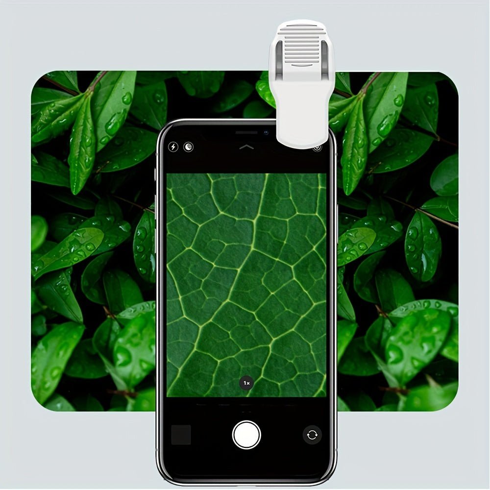 Mini Mobile Phone Microscope, 60x Pocket Microscope, Handheld Portable LED Lighted Magnification Endoscope With A Mobile Phone Adapter Clip - Zambeel