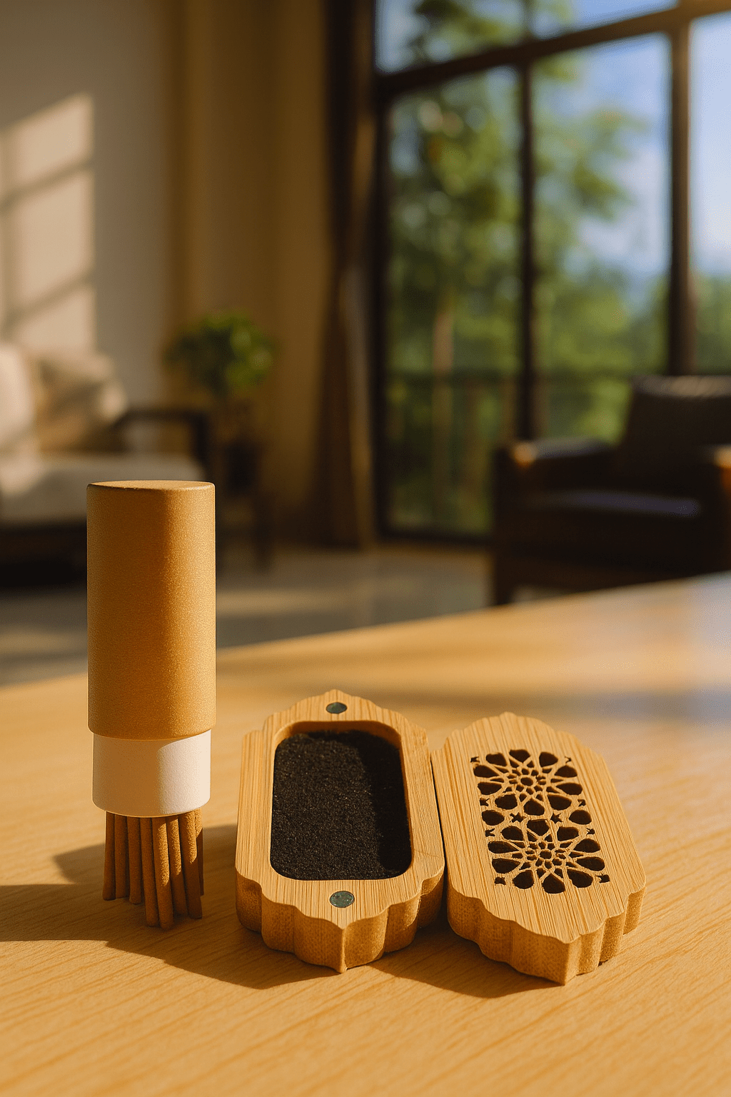 Mini Oud Stick with Wooden Air Freshener Box - Zambeel