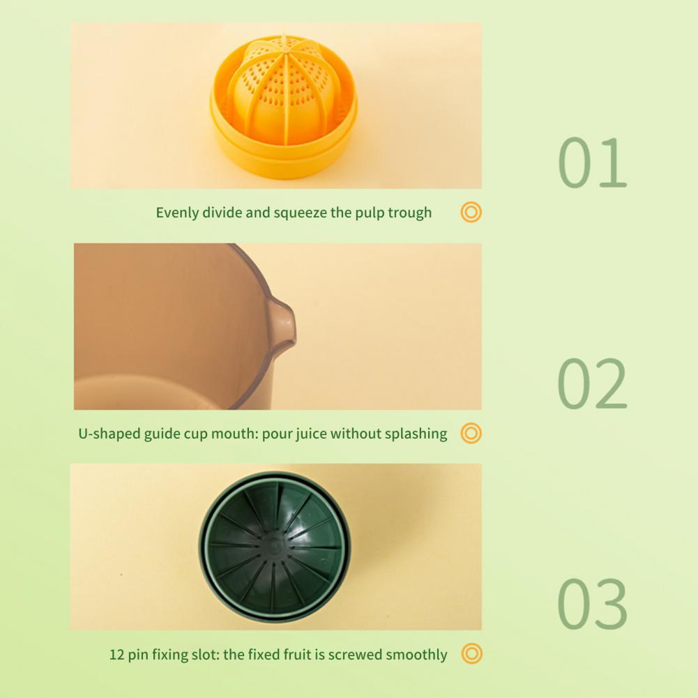 Mini Portable Manual Juicer Citrus Juicer Manual Lemon Squeezer Lime Orange Juicer Homemade DIY Fruit Orange Separating Juicer Fruit Separator Not Splash Semi - Transparent Non - electric Lemon Squeezer - Zambeel