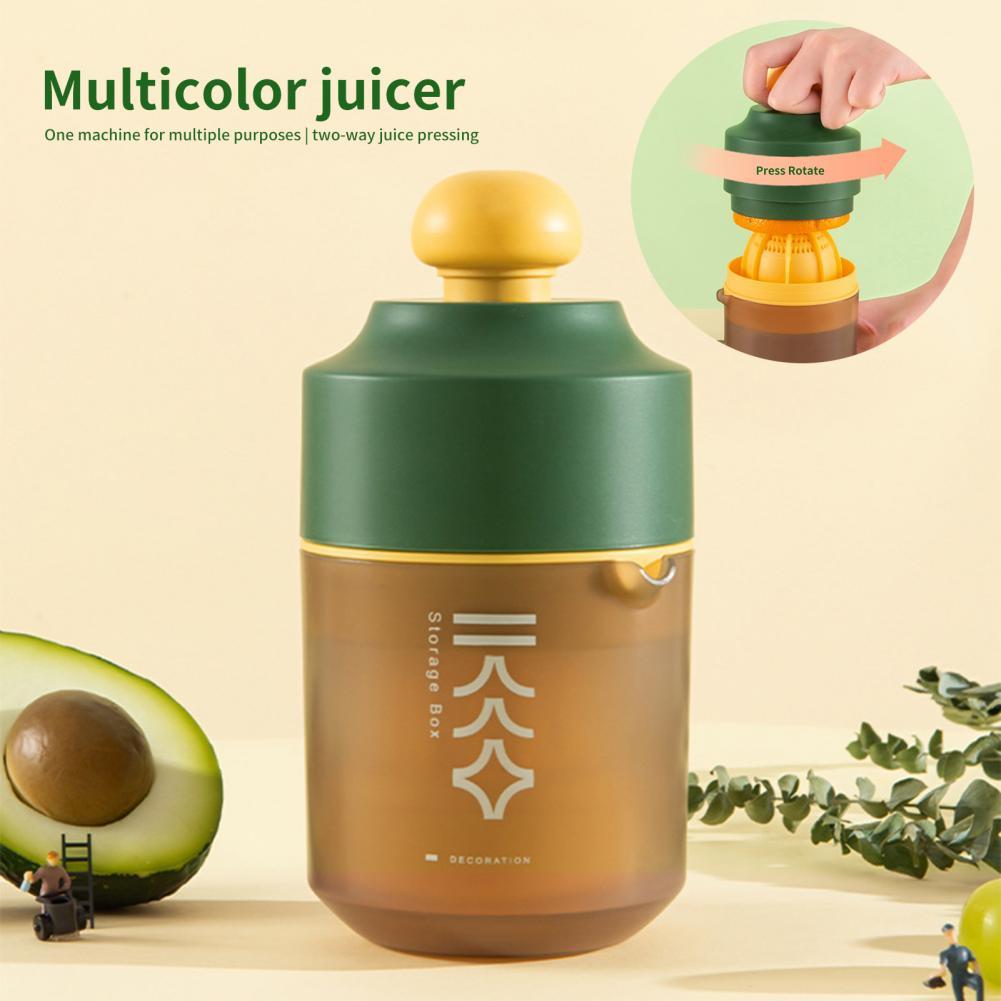 Mini Portable Manual Juicer Citrus Juicer Manual Lemon Squeezer Lime Orange Juicer Homemade DIY Fruit Orange Separating Juicer Fruit Separator Not Splash Semi - Transparent Non - electric Lemon Squeezer - Zambeel