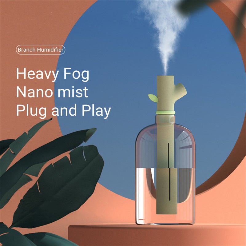 Mini Portable USB Air Humidifier Water Bottle Branch Ultrasonic Cool Mist Maker Fogger Humidificador Diffuser For Home Office - Zambeel