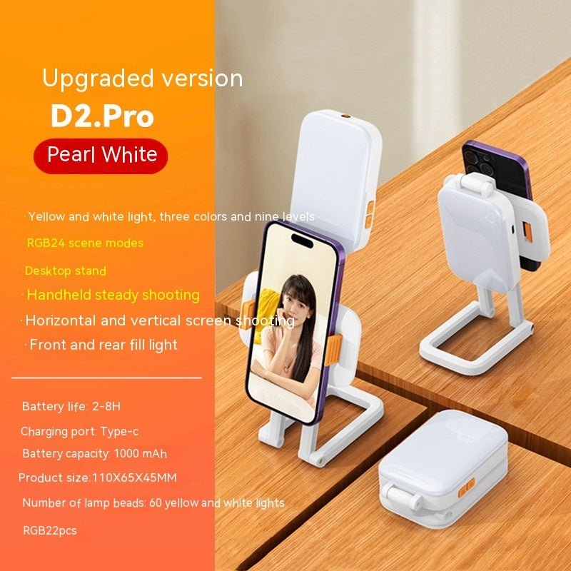 Mini RGB Fill Light Portable Phone Holder - Zambeel