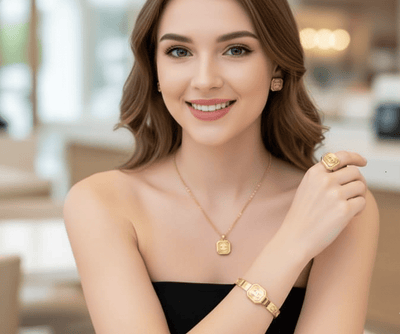 Mini Square Logo Jewelry Set - Zambeel