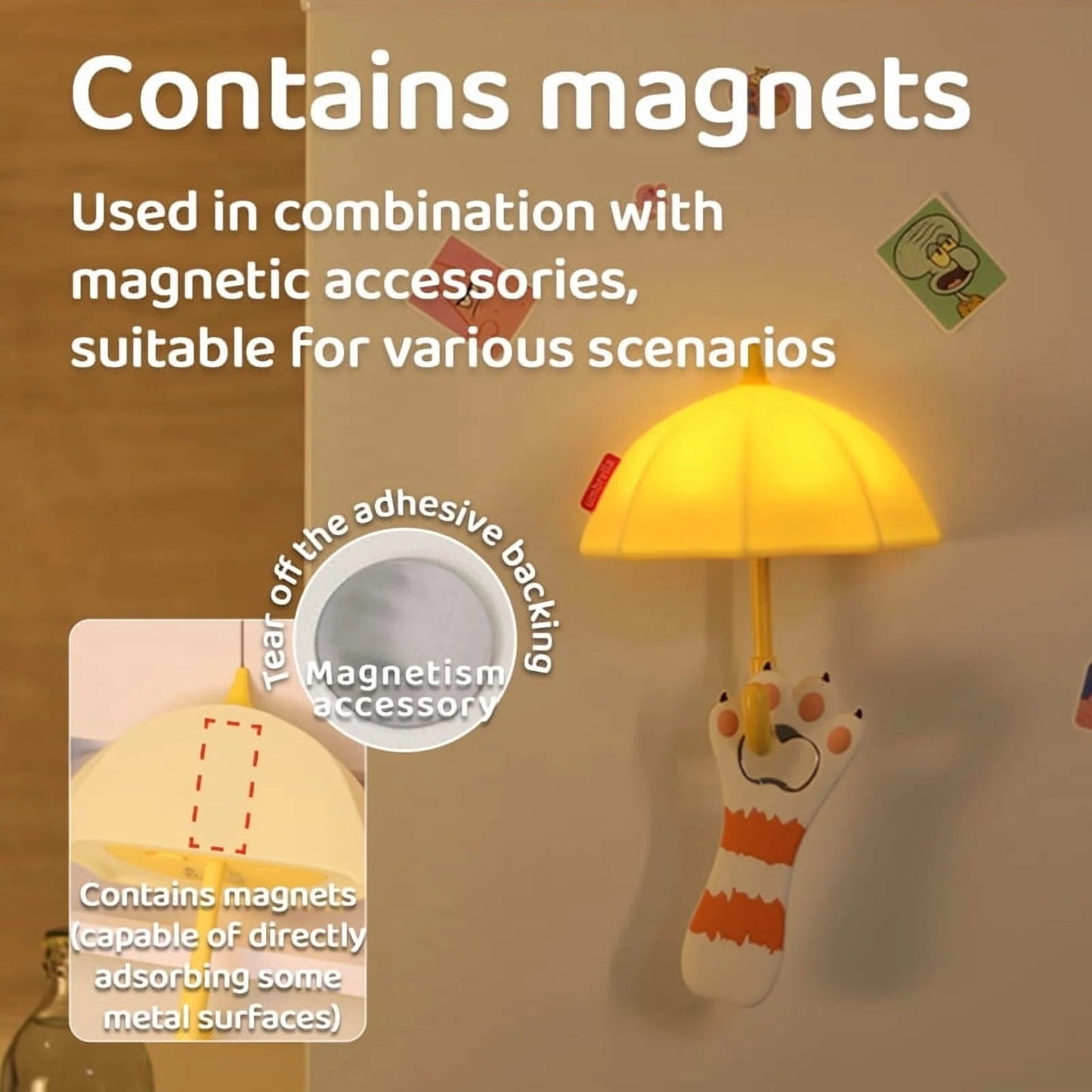 Mini Umbrella Magnetic Silicone Light - Zambeel