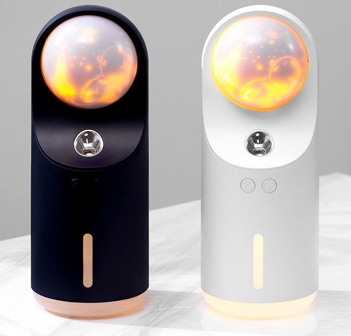 Mini Wireless Ultrasonic Air Humidifier Aroma Essential Oil Diffuser Cool Mist Maker Purifier With LED Night Lamp Projection - Zambeel