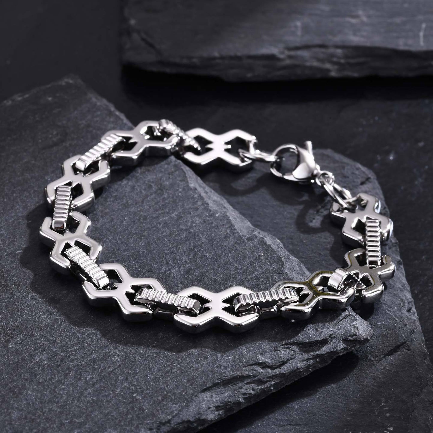 Minimalist Hip Hop Cool Alloy Bracelet - Zambeel