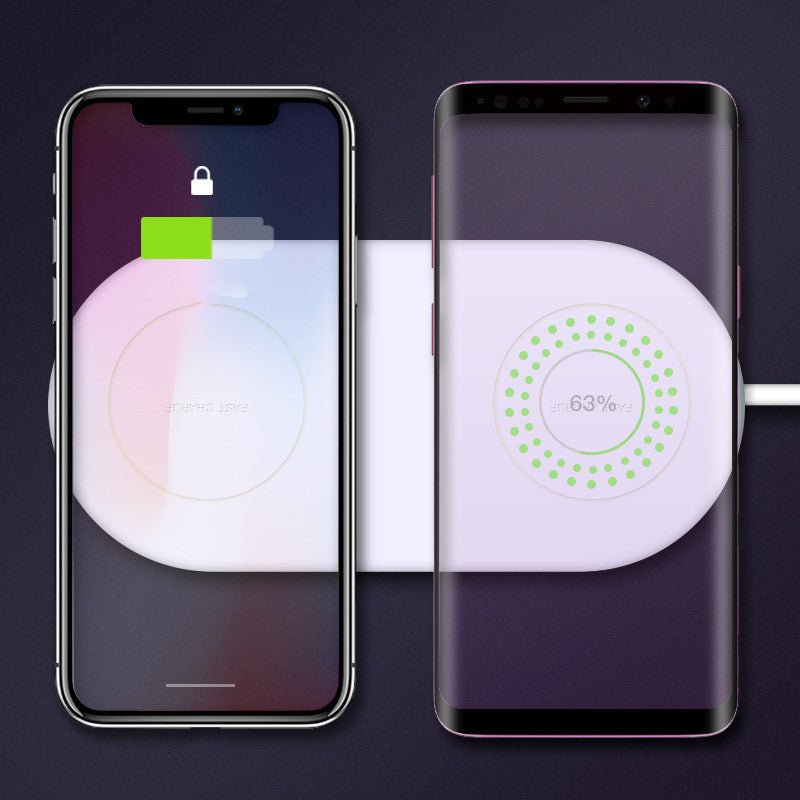 Mobile Phone Dual - charge Wireless Charger Supports Fast Charging Of Two Mobile Phones Wireless Charger - Zambeel