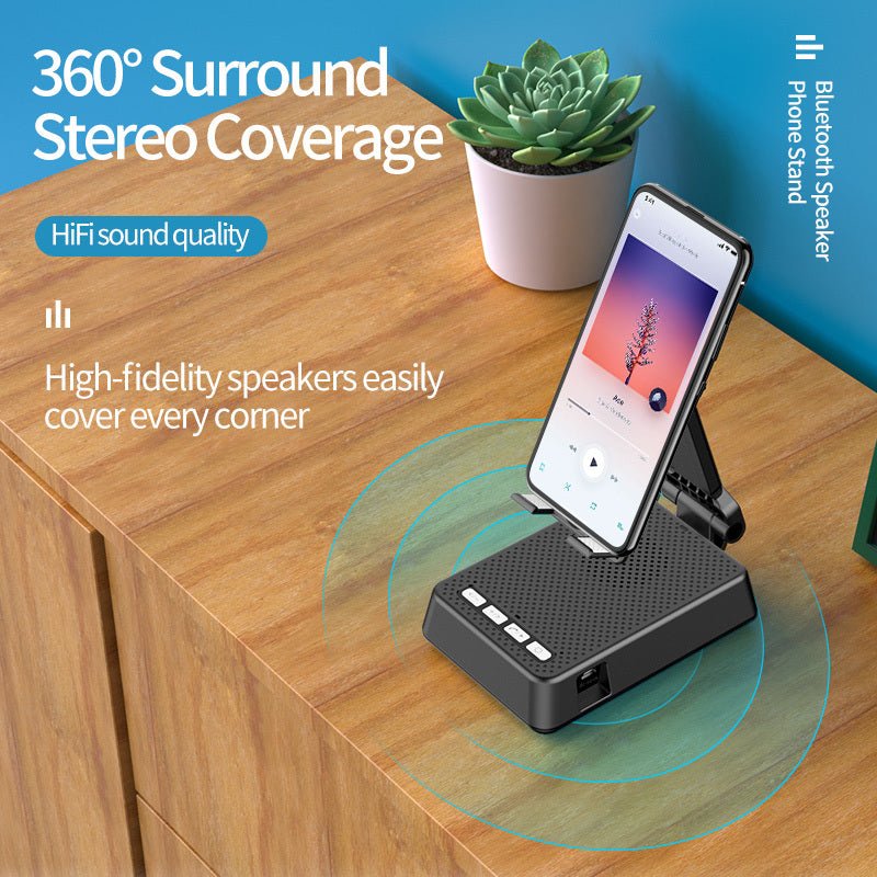 Mobile Phone Smart Broadcaster Stand Wireless Bluetooth Speaker Device HD Mic Strong Sound Field For Live Broadcast Desk Holder - Zambeel