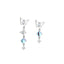Moonstone Butterfly Earrings Long Light Luxury Asymmetric - Zambeel