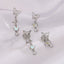 Moonstone Butterfly Earrings Long Light Luxury Asymmetric - Zambeel