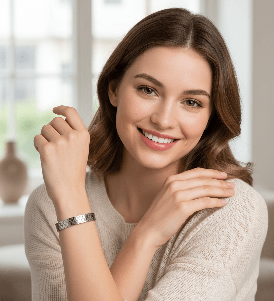 Moroccan Mesh Silver Bangle - Zambeel