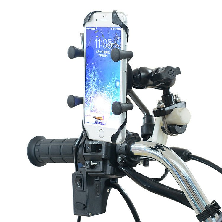 Motorcycle Mobile Phone Bracket Modification Electric Bike Bicycle Accessories Aluminum Alloy Base Bracket - Zambeel