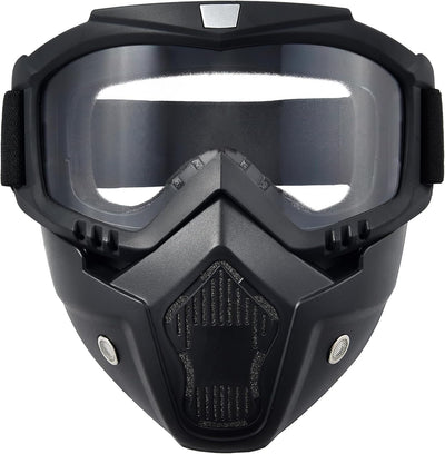 Motorcycle Riding Goggles With Detachable Face Mask - Zambeel