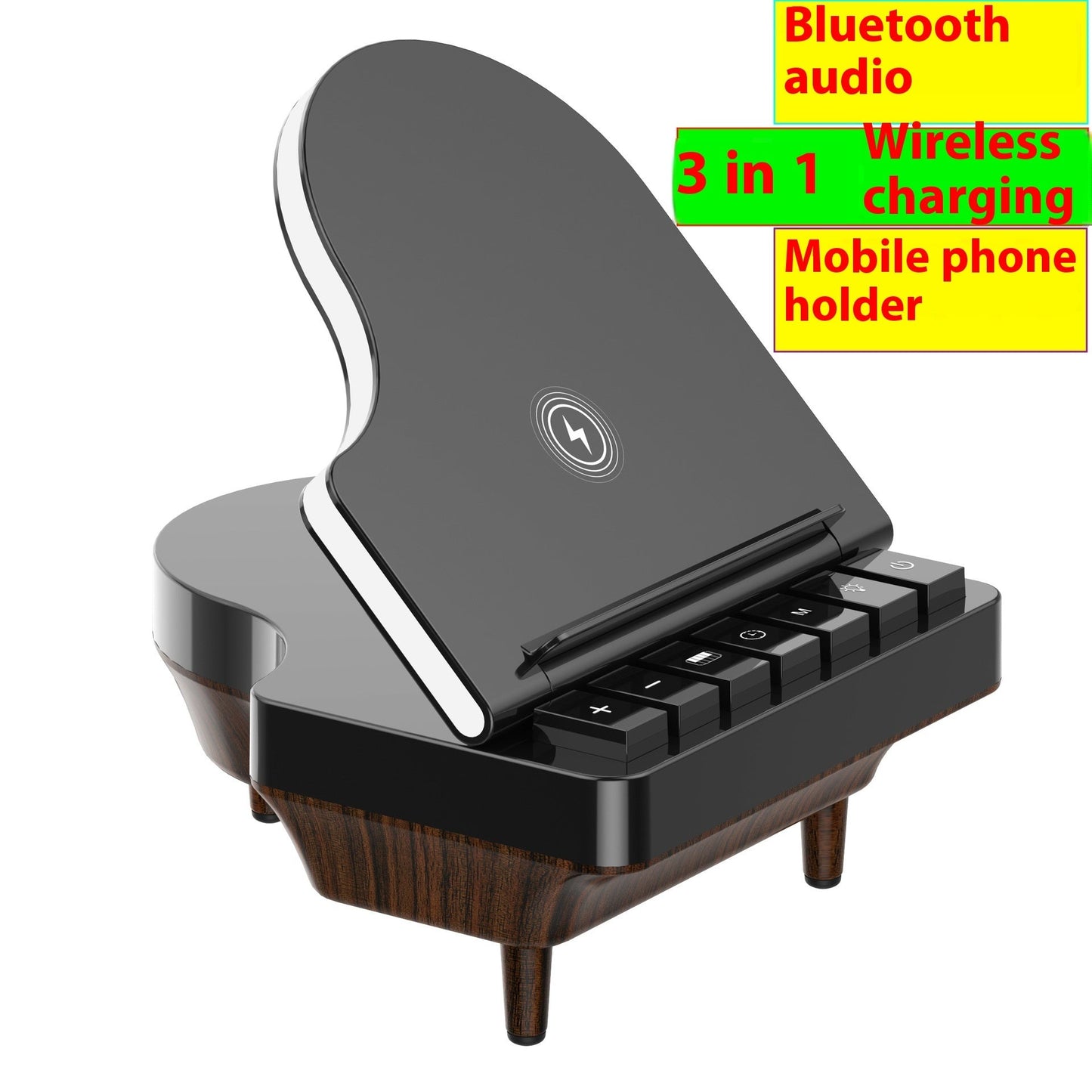 Multi - function Bluetooth Speaker 3 In 1 Wireless Charger With Mobile Phone Holder - Zambeel