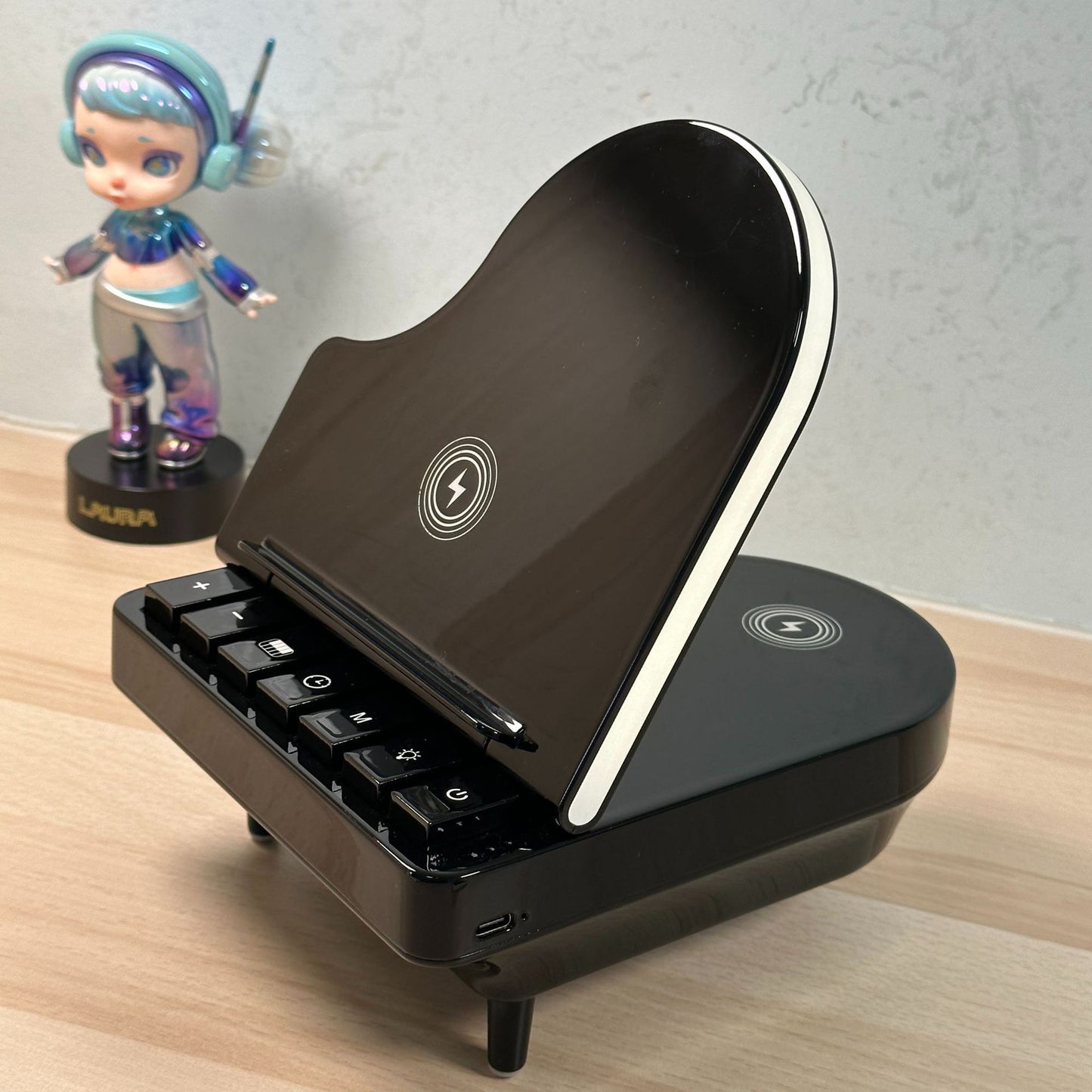 Multi - function Bluetooth Speaker 3 In 1 Wireless Charger With Mobile Phone Holder - Zambeel