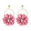 Multi - layer Chiffon Lace Flower Ear Ring - Zambeel