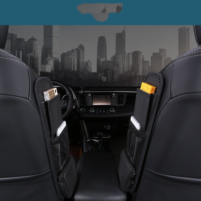 Multifunctional Car Leather Side Pocket Storage Bag - Zambeel
