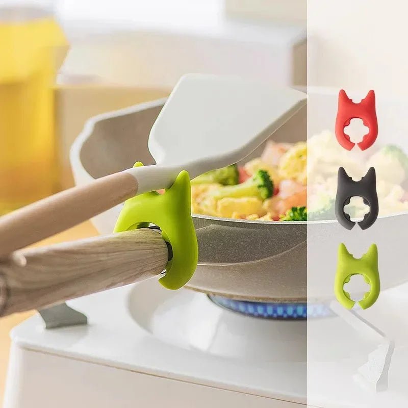 Multifunctional Spatula Holder Silicone Anti - overflow Spoon Holder Cooking Pot Anti - scalding Clip Kitchen Gadgets - Zambeel