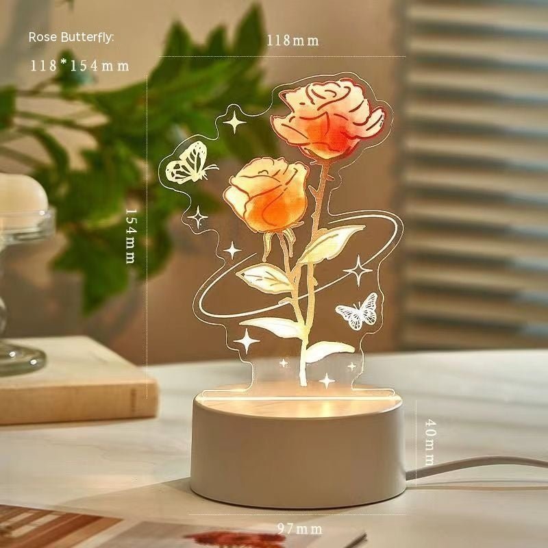 Never - fading Rose Night Light Rechargeable - Zambeel