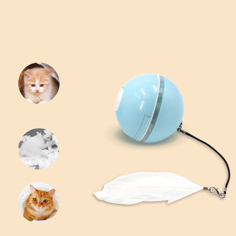 New Automatic LED Intelligent Cat Ball Funny Personality Toy Automatic Cat Ball Pet Supplies - Zambeel