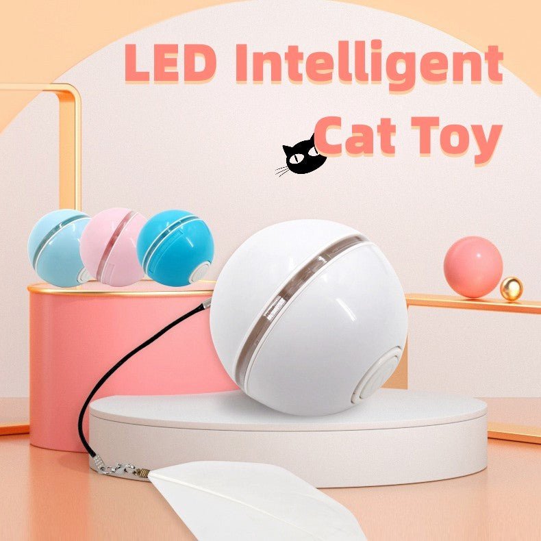New Automatic LED Intelligent Cat Ball Funny Personality Toy Automatic Cat Ball Pet Supplies - Zambeel