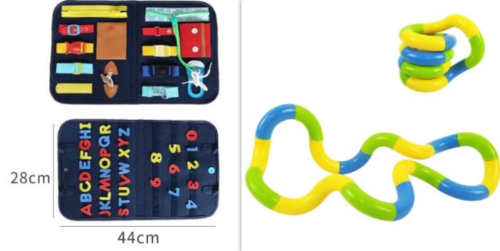New Busy Book Children's Busy Board Dressing And Buttoning Learning Baby Early Education Preschool Sensory Learning Toy - Zambeel